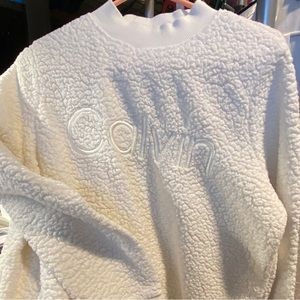 Calvin Klein performance wick sweatshirt-white-large